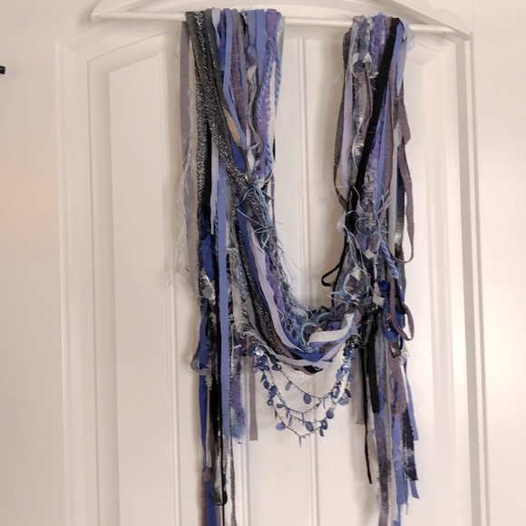2/$15 Scarf, purple, silver and black - Picture 1 of 3